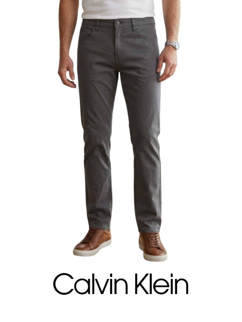 Calvin Klein Men’s Infinite Flex Waist Grey Pants - NWT